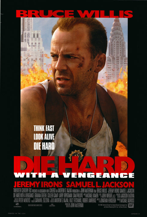 die hard with a vengeance 1995 one sheet poster b rolled